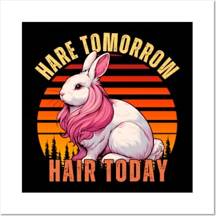 Hair stylist rabbit for barber Posters and Art